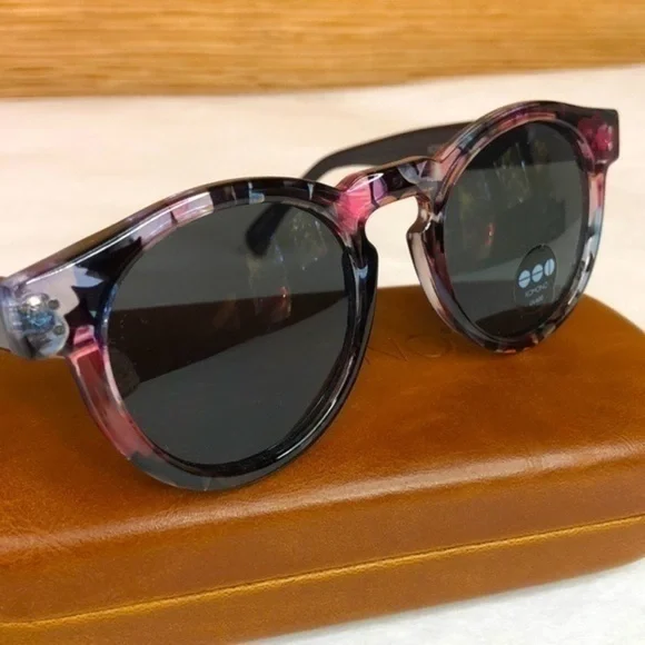KOMONO sunglasses NEW Clement Floral round black pink - www  display picture 3